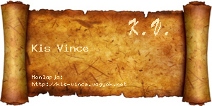 Kis Vince névjegykártya